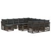 vidaXL Tuinbankenset 13 st Grijs en Donkergrijs poly rattan