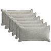 vidaXL Kussensloop 6 pcs HOUTEN Lichtgrijs 40 x 70 cm Chenille Stof