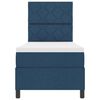 vidaXL Boxspring bed met matras met LED Blauw 80 x 200 cm Stof