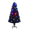 vidaXL Voorverlichte kerstboom met standaard en LED 150 cm glasvezel