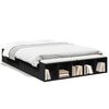 vidaXL Bedframe bewerkt hout zwart 120x190 cm