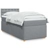 vidaXL Boxspring met matras stof lichtgrijs 80x200 cm