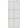 vidaXL Inloop Douche Wand Goud 80 x 195 cm gehard glas