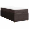 vidaXL Boxspring met matras stof donkerbruin 100x200 cm