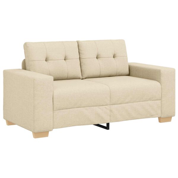 vidaXL | Loveseat | met kussen Cr&egrave;me Stof