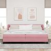 vidaXL Boxspringbed met matras Roze 200 x 200 cm Fluweel