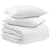 vidaXL Dekbed Set met kussen 3 pcs Wit Donsveertjes