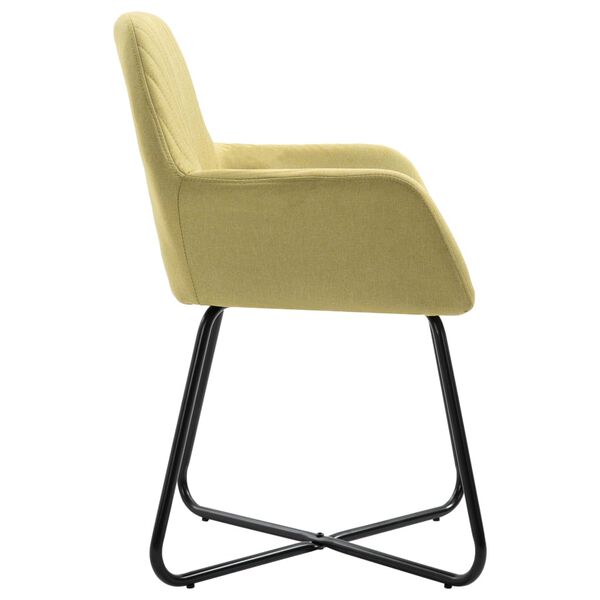 vidaXL Eetkamerstoelen 2 st stof groen