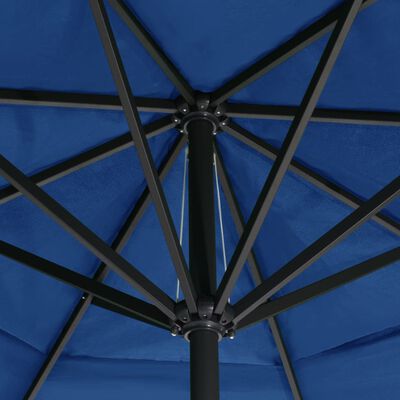 vidaXL Parasol met aluminium paal 500 cm azuurblauw