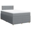 vidaXL Boxspring met matras stof lichtgrijs 120x200 cm
