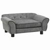vidaXL Hondenbank 72x45x30 cm pluche donkergrijs