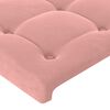 vidaXL Boxspring met matras fluweel roze 80x200 cm