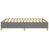vidaXL Boxspring bed stof donkergrijs 140x200 cm
