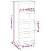 vidaXL Boekenkast/kamerscherm 60x30x135,5 cm grenenhout honingbruin
