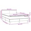 vidaXL Boxspring met matras en LED fluweel roze 160x210 cm