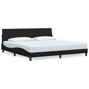 vidaXL Bedframe zonder matras "Hanko" stof zwart 200x200 cm