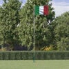 vidaXL Vlag met vlaggenmast Itali&euml; 6,08 m aluminium