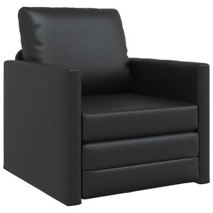 vidaXL Vouwsofa Bed Zwart 74 x 77 x 81 cm PVC
