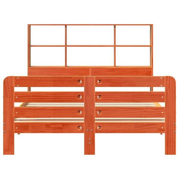 vidaXL Bedframe zonder matras massief grenenhout wasbruin 120x190 cm