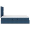 vidaXL Opbergbed met LED met matras Blauw 120 x 200 cm Polyester