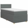 vidaXL Boxspringbed met matras Donkergrijs 90 x 190 cm Stof
