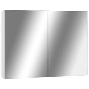 vidaXL Badkamerspiegelkast 80x15x60 cm MDF wit