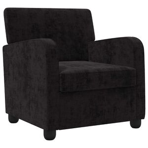 vidaXL Fauteuil Zwart Chenille
