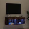 vidaXL Tv-meubelset met LED Oud hout 80 x 30 x 30 cm Bewerkt hout