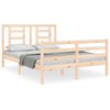 vidaXL Bedframe met hoofdbord massief hout 140x190 cm