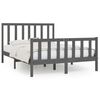 vidaXL Bedframe massief hout grijs 140x200 cm