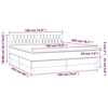 vidaXL Boxspring met matras en LED fluweel lichtgrijs 180x200 cm