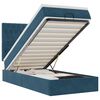 vidaXL Ottoman bed met matrassen en LED's 80x200cm fluweel donkerblauw