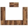 vidaXL Tv-meubelset Wandgemonteerd 7 pcs Oud Hout Bewerkt hout
