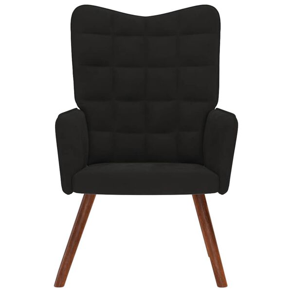 vidaXL Relaxstoel fluweel zwart