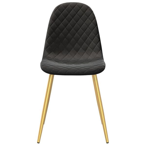 vidaXL Eetkamerstoelen 6 st fluweel zwart