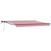 vidaXL Handmatige Luifelhouder met LED's Rood, Wit, Anthraciet 4 &times; 3 m
