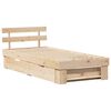 vidaXL Bedframe met hoofdeinde Naturel 90 x 200 cm Massief grenenhout