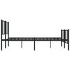 vidaXL Bedframe met hoofd- en voeteneinde metaal zwart 183x213 cm
