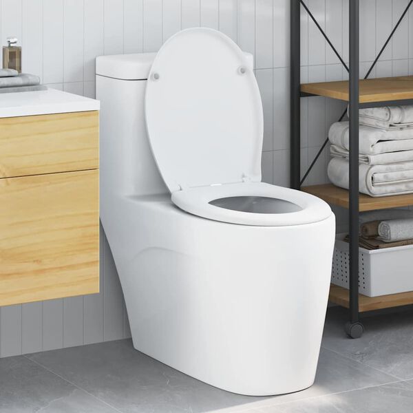 vidaXL Toiletzitting Wit 47 x 37 x 4 cm Duroplast