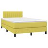 vidaXL Boxspring met matras en LED stof groen 120x200 cm