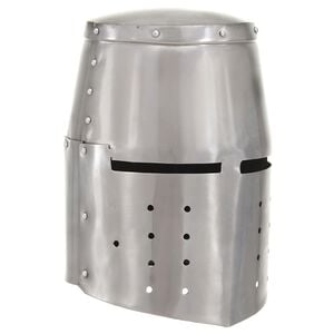 vidaXL Ridderhelm middeleeuws replica LARP staal zilverkleurig