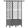 vidaXL Verhoogd Bed met Trellis en Dak Lichtgrijs 124 x 40 x 142 cm PP