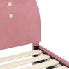 vidaXL Bedframe voor kinderen met hoofdbord Roze 80 x 200 cm Fluweel