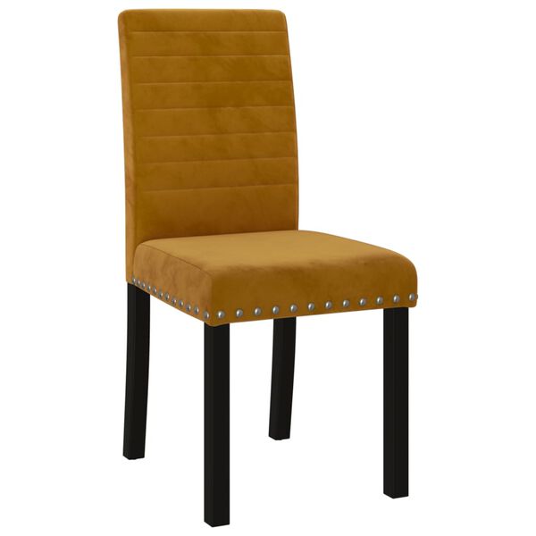 vidaXL Eetkamerstoelen 2 st fluweel bruin
