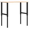 vidaXL Werkbank rechthoekig 100x60x(71,5-98) cm massief eikenhout
