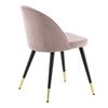 Venture Home Eetkamerstoelen 2 st messing fluweel zwart oudroze