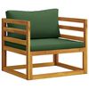 vidaXL Modulaire fauteuil met kussens Massief Acaciahout Naturel
