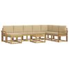 vidaXL Buiten bankenset 9 st Wit en Beige