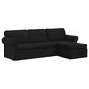 vidaXL Bank Zwart 245 x 138 x 80 cm Stof