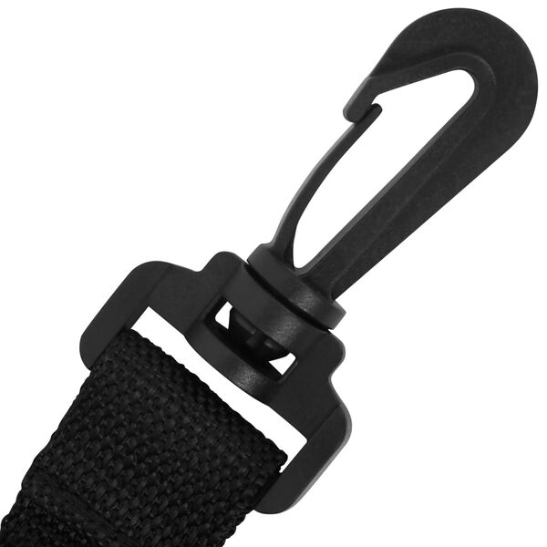 vidaXL Windbeschermingsbandenset voor parasol polypropyleen zwart